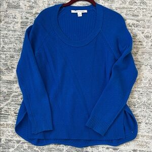 Diane Von Furstenberg Royal Blue Crew Neck Sweater